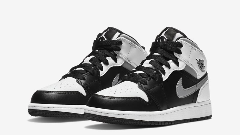 Air Jordan 1 Mid 'White Shadow' GS - Cliquez sur l'image pour la fermer
