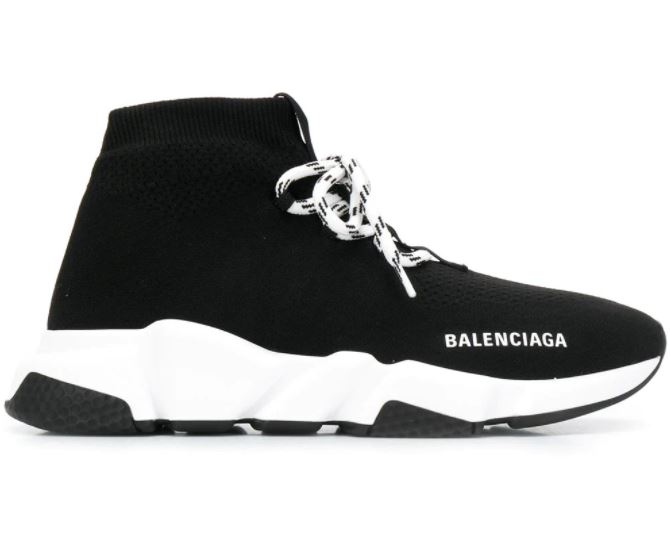 Balenciaga Speed Lace Up 'Black White' - Cliquez sur l'image pour la fermer