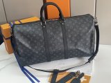 LV Monogram Eclipse Keepall 55 Bandouliere Travel