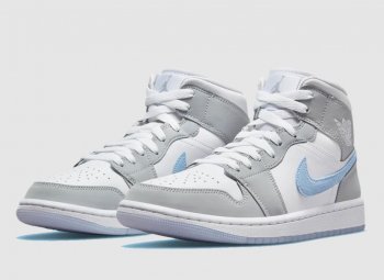 Air Jordan 1 Mid 'Aluminium Wolf Grey'
