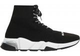 Balenciaga Speed Lace Up Clear Sole 'Black White'